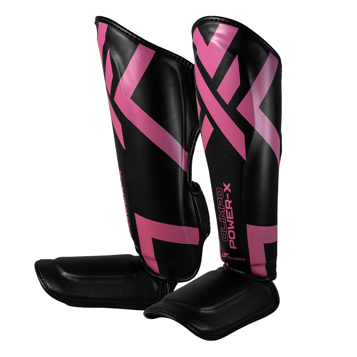 Caneleira de Muay Thai Power-X Edition - Preto Com Rosa