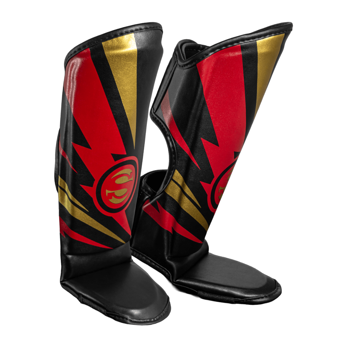 Caneleira de Muay Thai Infantil Super - Hero - Preto - Olimpo
