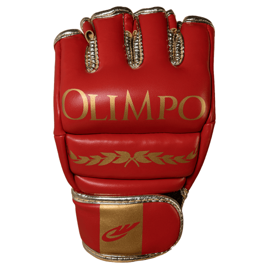Luva de MMA Olimpo Esportes - Vermelho Com Dourado - Olimpo