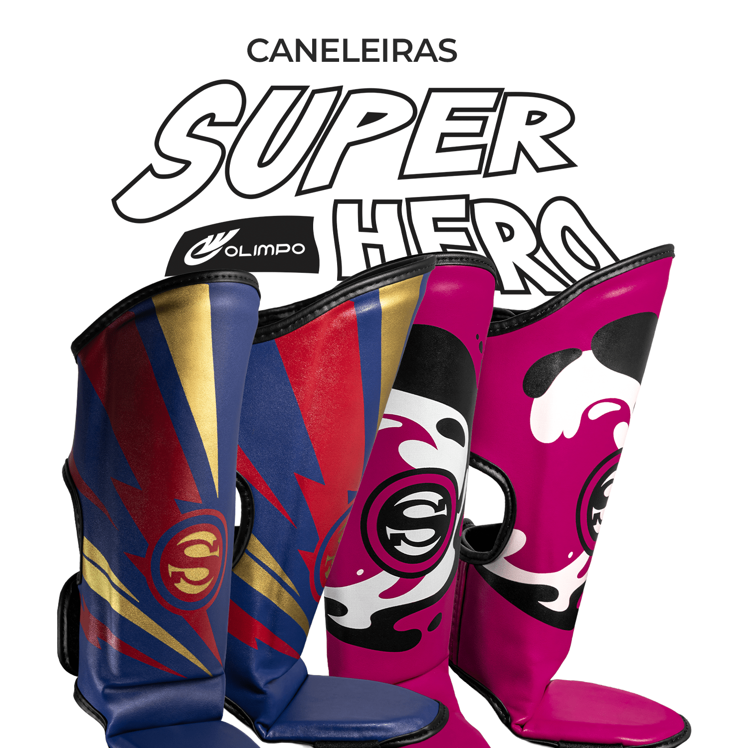 Caneleira de Muay Thai Infantil Super-Hero Edition - Olimpo