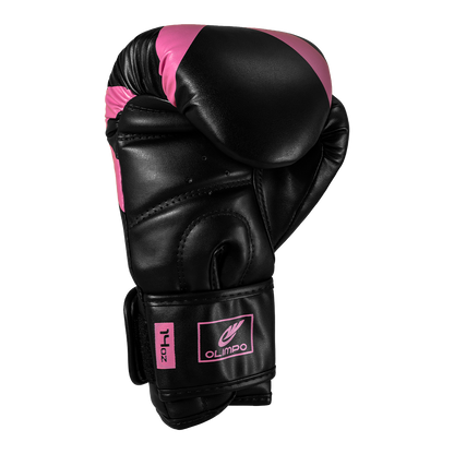 Luva de Boxe e Muay Thai Power-X - Preto e Rosa