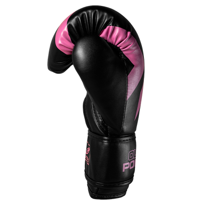 Luva de Boxe e Muay Thai Power-X - Preto e Rosa