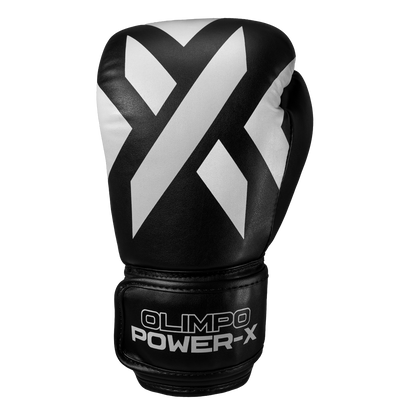 Luva de Boxe e Muay Thai Power-X - Preto e Branco