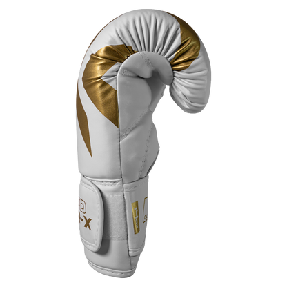 Luva de Boxe e Muay Thai Power-X - Branco e Dourado