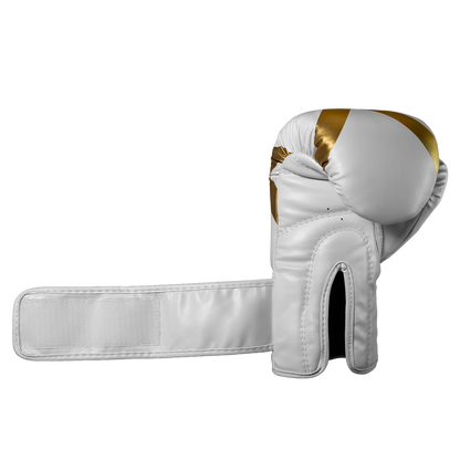 Luva de Boxe e Muay Thai Power-X - Branco e Dourado