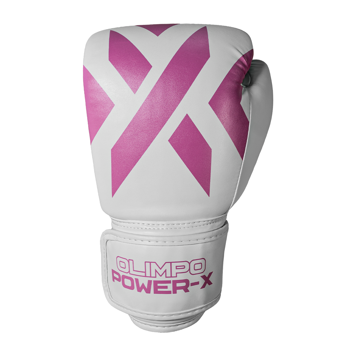 Luva de Boxe e Muay Thai Power-X - Branco e Rosa