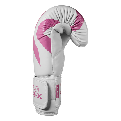 Luva de Boxe e Muay Thai Power-X - Branco e Rosa