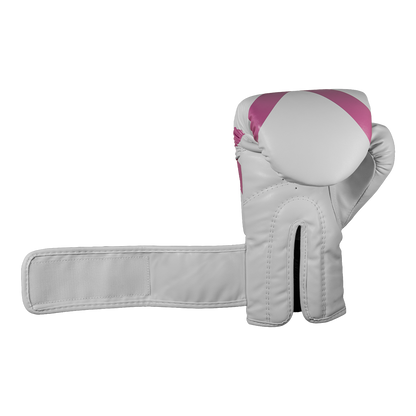 Luva de Boxe e Muay Thai Power-X - Branco e Rosa