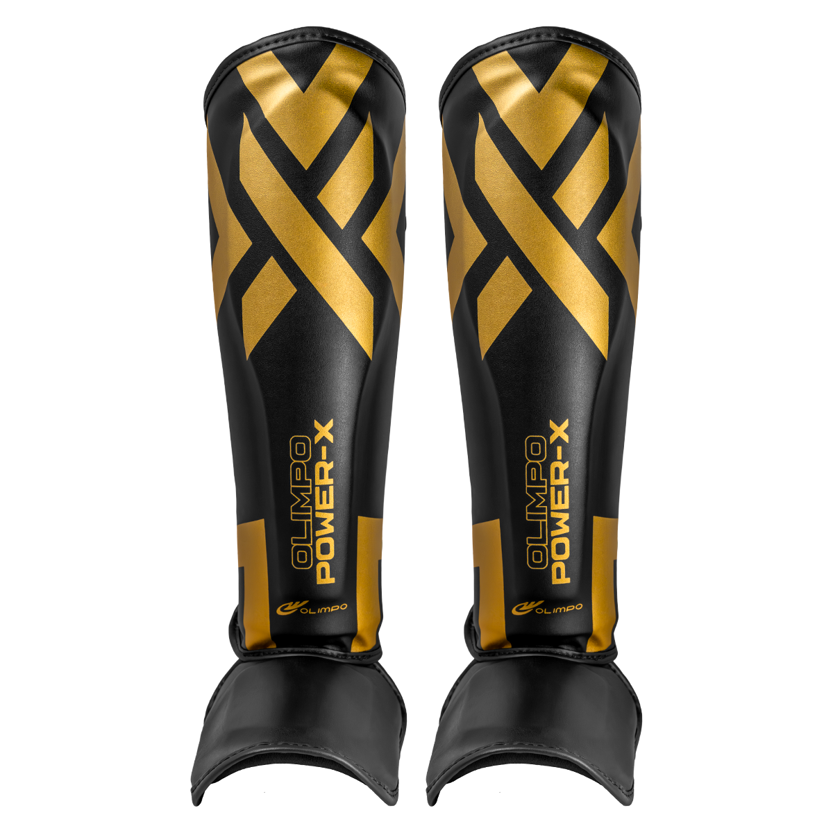 Caneleira de Muay Thai Power-X - Preto e Dourado