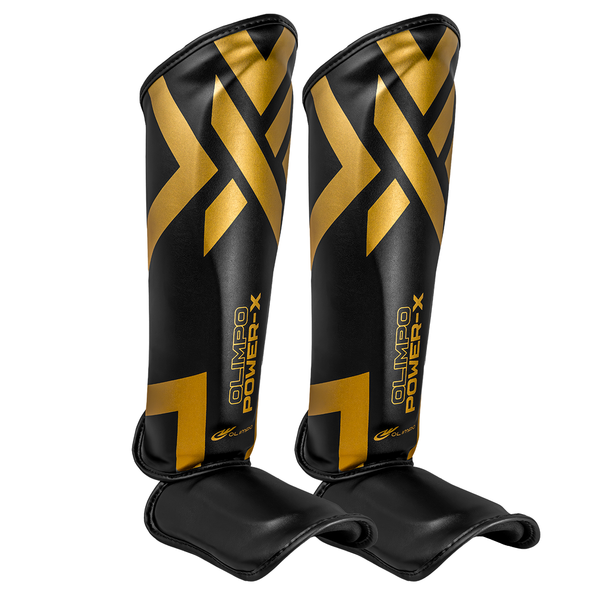 Caneleira de Muay Thai Power-X - Preto e Dourado