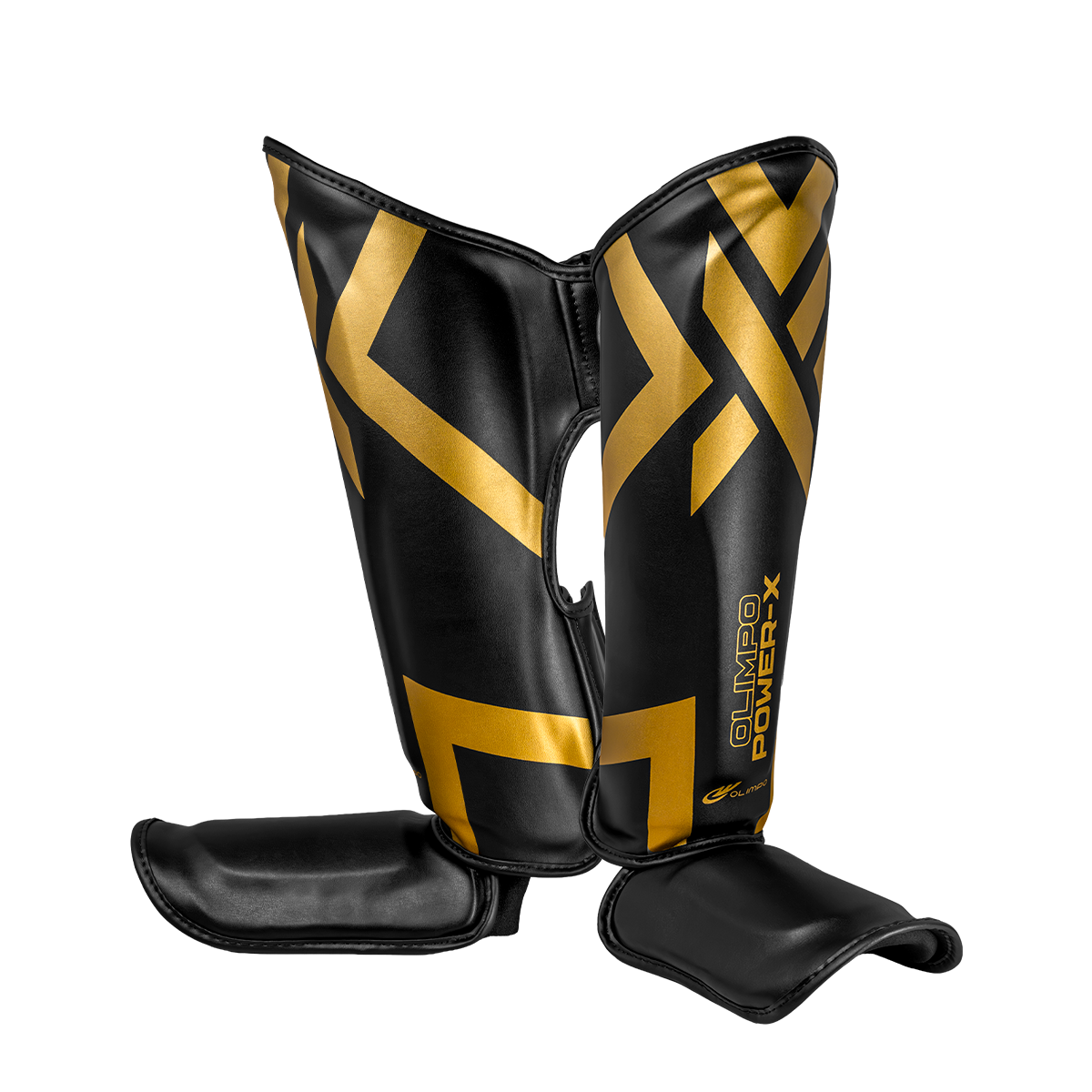 Caneleira de Muay Thai Power-X - Preto e Dourado