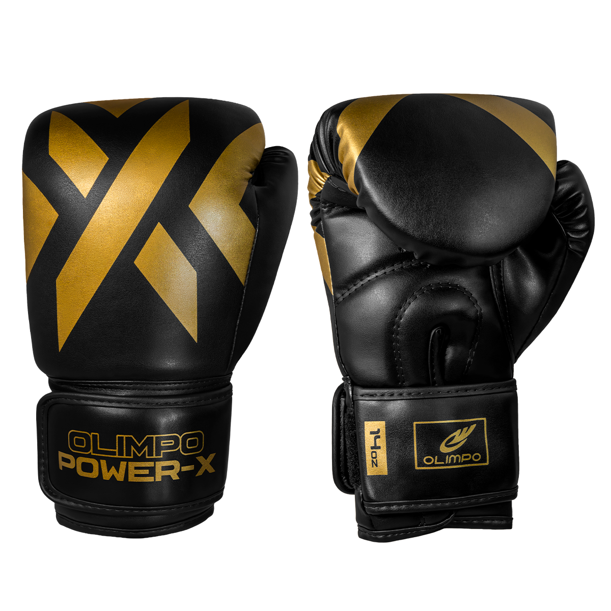 Luva de Boxe e Muay Thai Power-X - Preto e Dourado