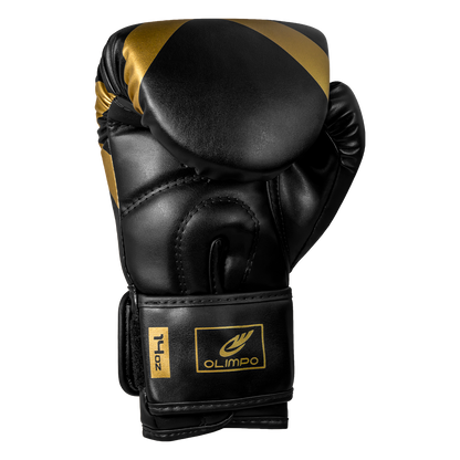 Luva de Boxe e Muay Thai Power-X - Preto e Dourado