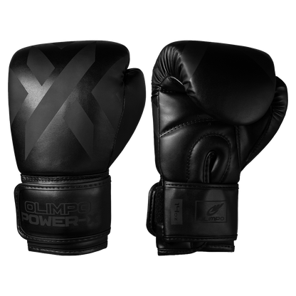 Luva de Boxe e Muay Thai Power-X - Preto e Preto