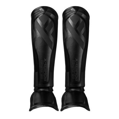 Caneleira de Muay Thai Power-X - Preto e Preto
