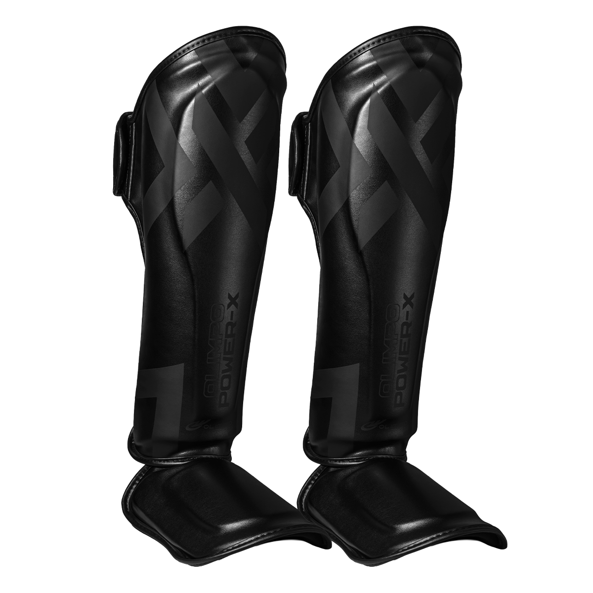 Caneleira de Muay Thai Power-X - Preto e Preto