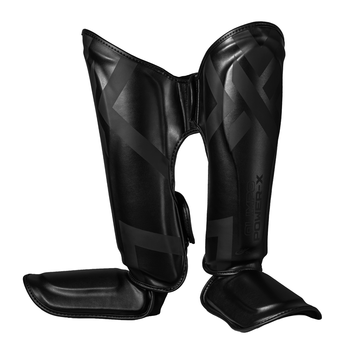Caneleira de Muay Thai Power-X - Preto e Preto