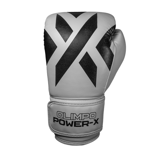 Luva de Boxe e Muay Thai Power-X - Branco e Preto