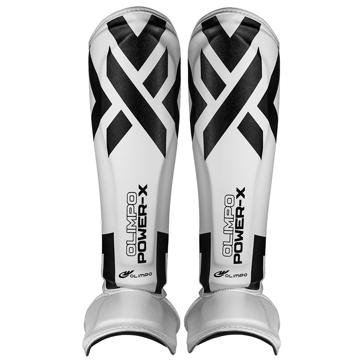 Caneleira Muay Thai Power-X Edition - Branco Com Preto