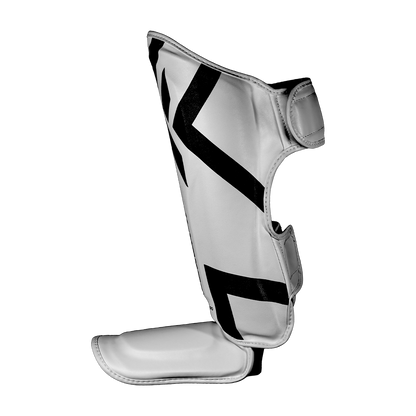 Caneleira Muay Thai Power-X Edition - Branco Com Preto