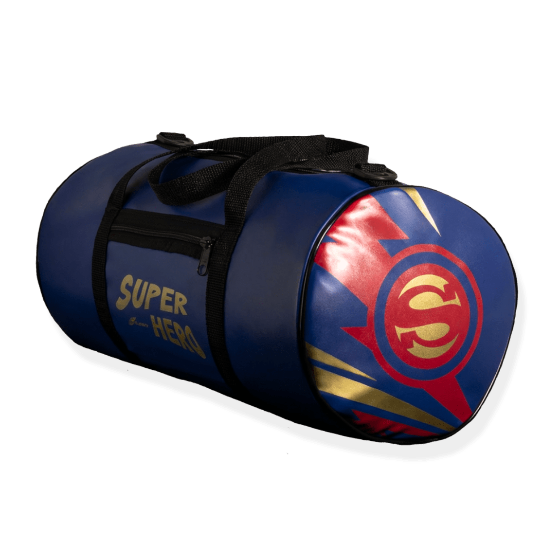 Bolsa Transversal Infantil Super - Hero - Azul e Dourado - Olimpo