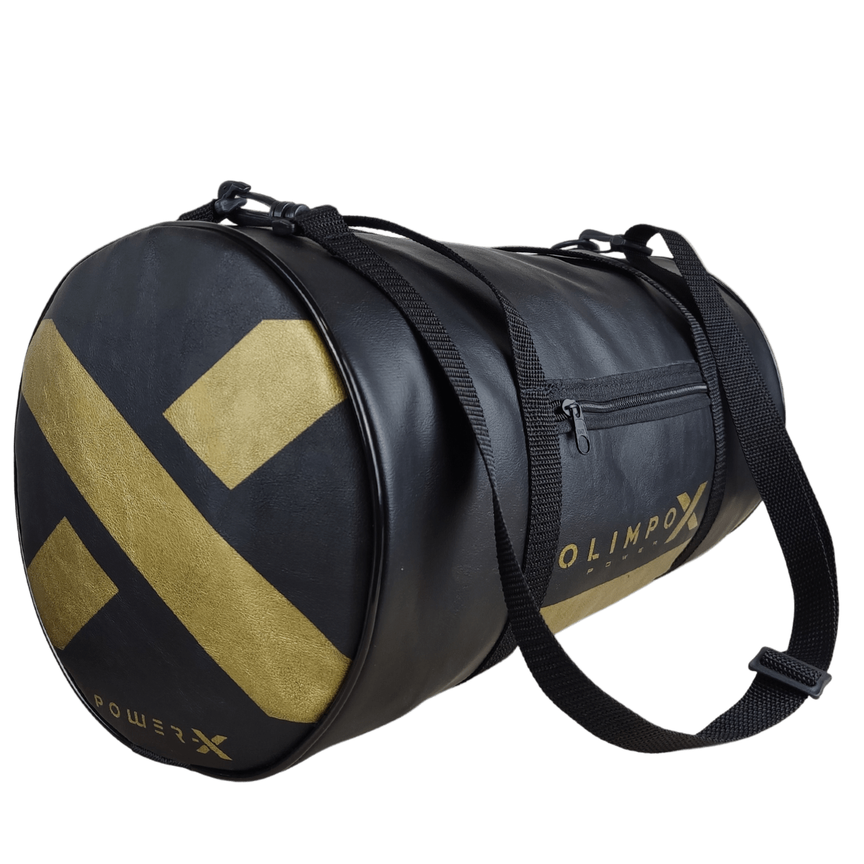 Bolsa Transversal Power-X Preto e Dourado tamanhos M 45cm e G 60cm