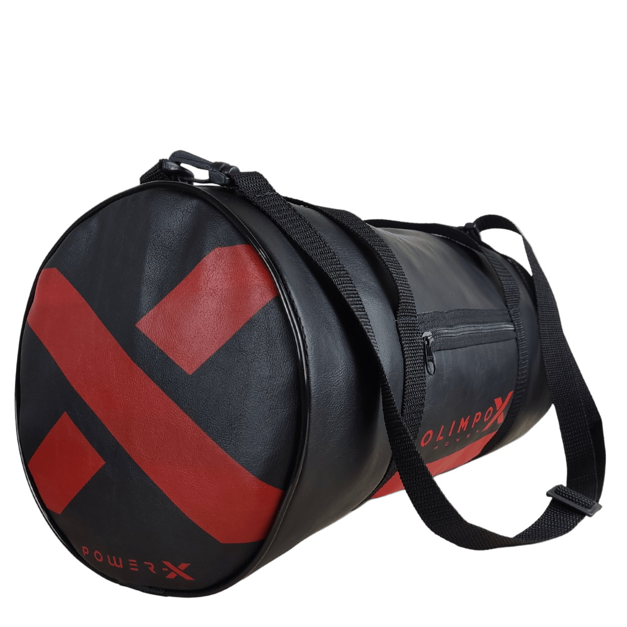 Bolsa Transversal Power-X Preto e Vermelho para treino e casual