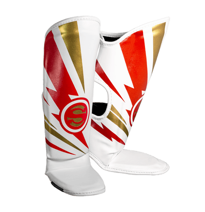 Caneleira de Muay Thai Infantil Super - Hero - Branco - Olimpo - imagem alternativa