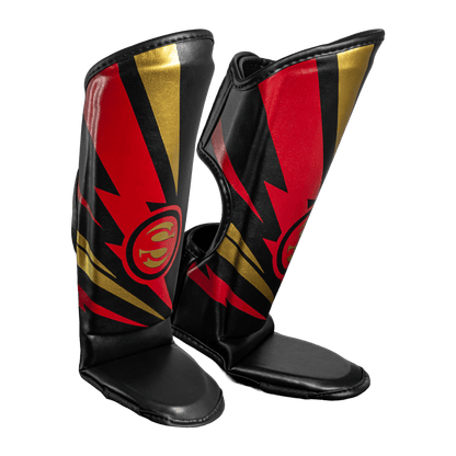 Caneleira de Muay Thai Infantil Super - Hero - Preto - Olimpo
