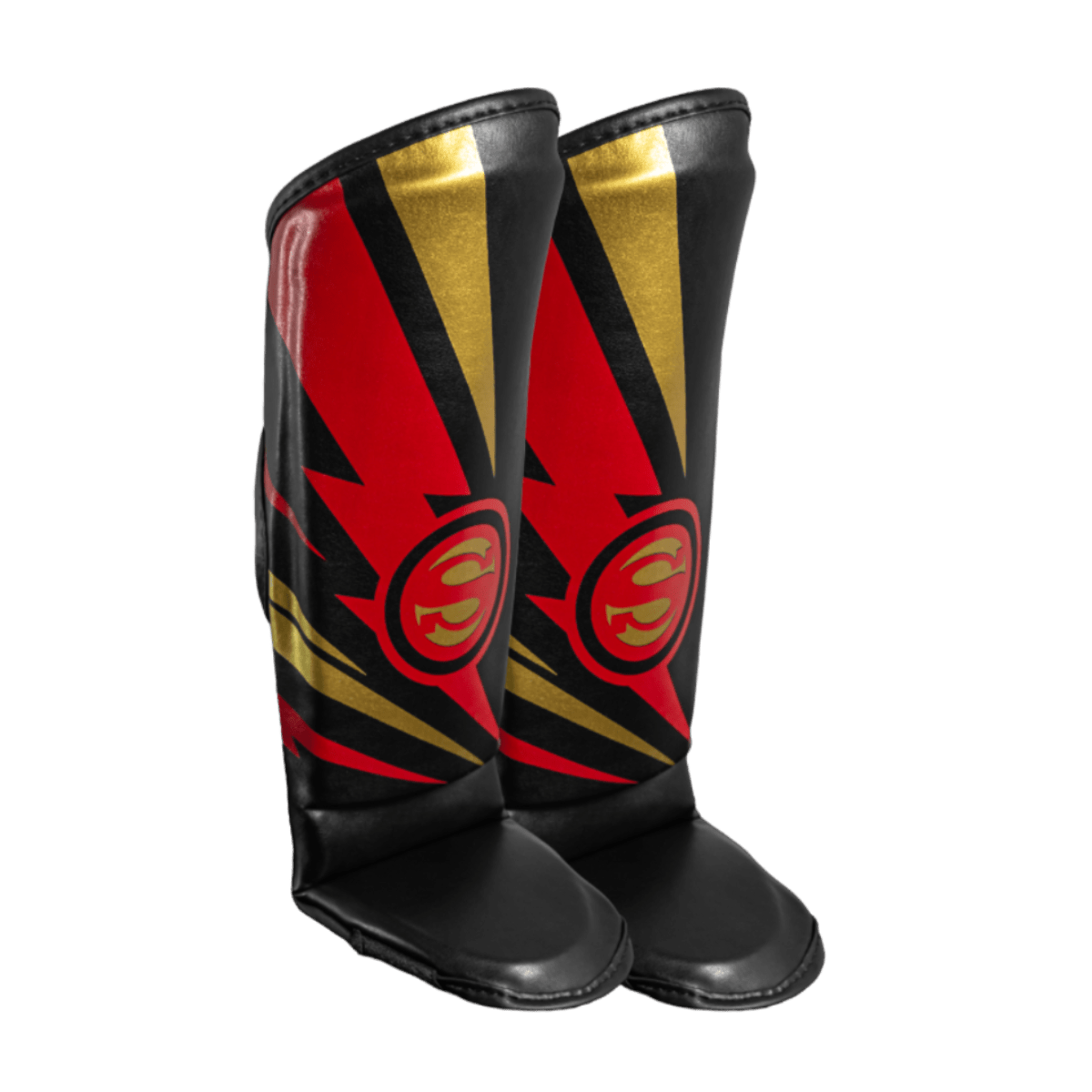 Caneleira de Muay Thai Infantil Super - Hero - Preto - Olimpo