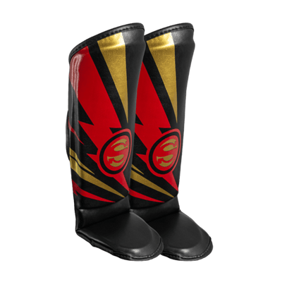 Caneleira de Muay Thai Infantil Super - Hero - Preto - Olimpo