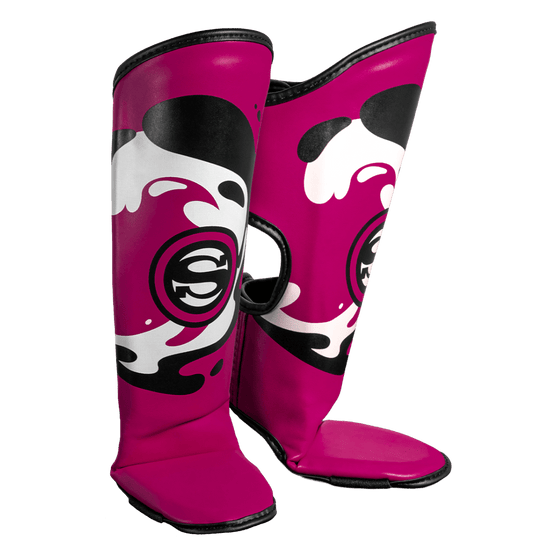 Caneleira de Muay Thai Infantil Super - Hero - Rosa - Olimpo