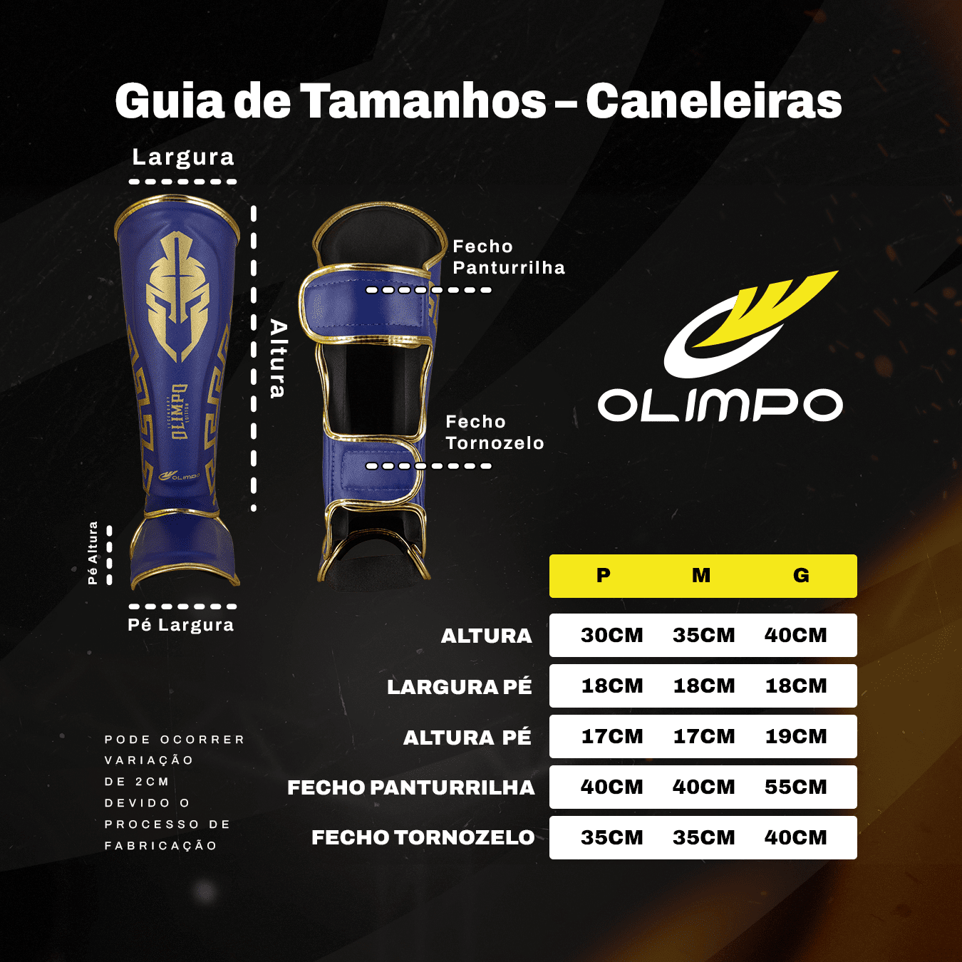 Caneleira de Muay Thai Legendary - Azul e Dourado - Olimpo