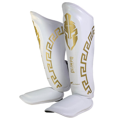 Caneleira de Muay Thai Legendary Edition – Branco com Dourado – Olimpo (foto 2)