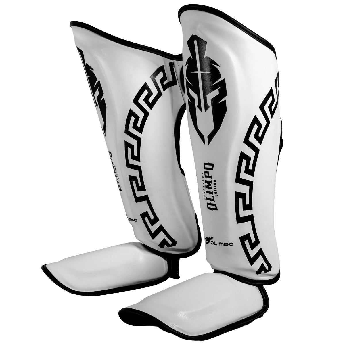 Caneleira de Muay Thai Legendary Edition – Branco com Preto – Olimpo (foto 4)