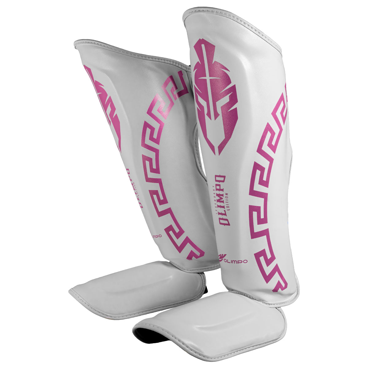 Caneleira de Muay Thai Legendary Edition – Branco com Rosa – Olimpo (foto 4)
