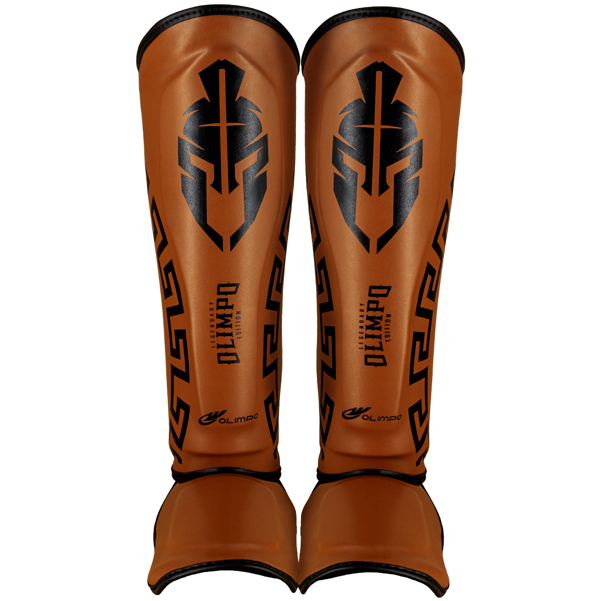 Caneleira de Muay Thai Legendary Edition – Marrom com Preto – Olimpo