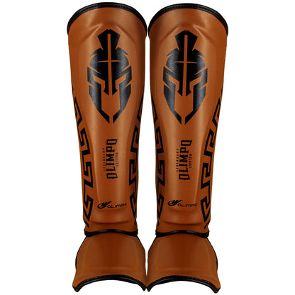 Caneleira de Muay Thai Legendary Edition – Marrom com Preto – Olimpo