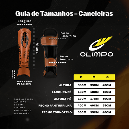Caneleira de Muay Thai Legendary - Marrom e Preto - Olimpo
