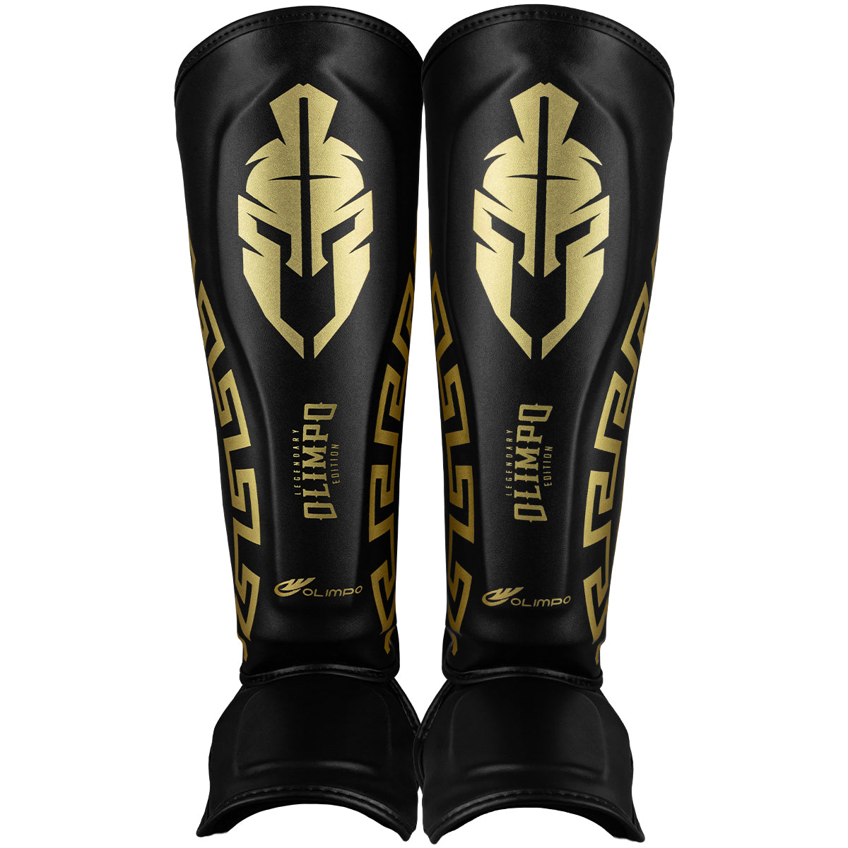 Caneleira de Muay Thai Legendary Edition – Preto com Dourado – Olimpo