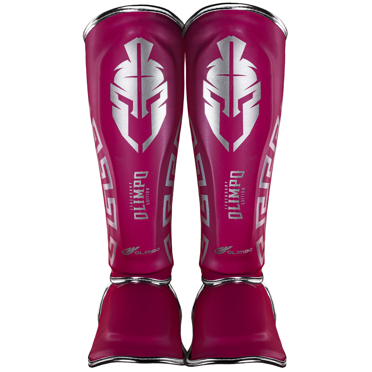 Caneleira de Muay Thai Legendary Edition – Rosa com Prata – Olimpo