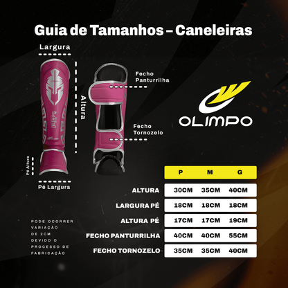Caneleira de Muay Thai Legendary - Rosa e Prata - Olimpo