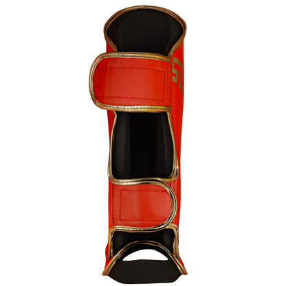 Caneleira de Muay Thai Legendary Edition – Vermelho com Dourado – Olimpo (foto 3)