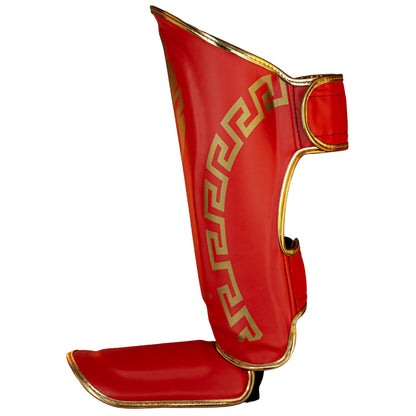 Caneleira de Muay Thai Legendary Edition – Vermelho com Dourado – Olimpo (foto 2)