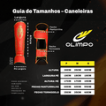 Caneleira de Muay Thai Legendary - Vermelho e Dourado - Olimpo