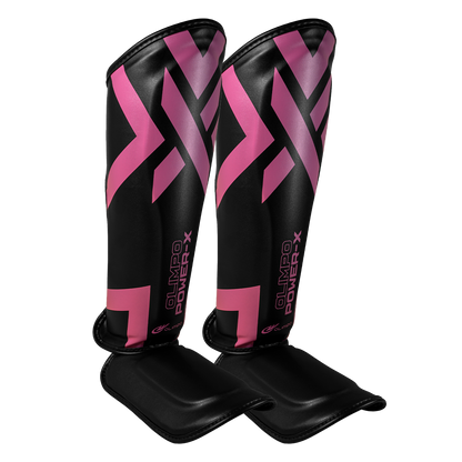 Kit Muay Thai Completo Power-X – Preto com Rosa – Olimpo (caneleira, foto 2)