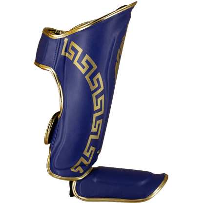 Caneleira de Muay Thai Legendary Azul e Dourado