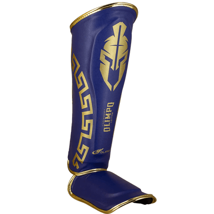Caneleira de Muay Thai Legendary Azul e Dourado