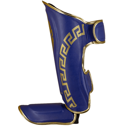 Caneleira de Muay Thai Legendary Azul e Dourado