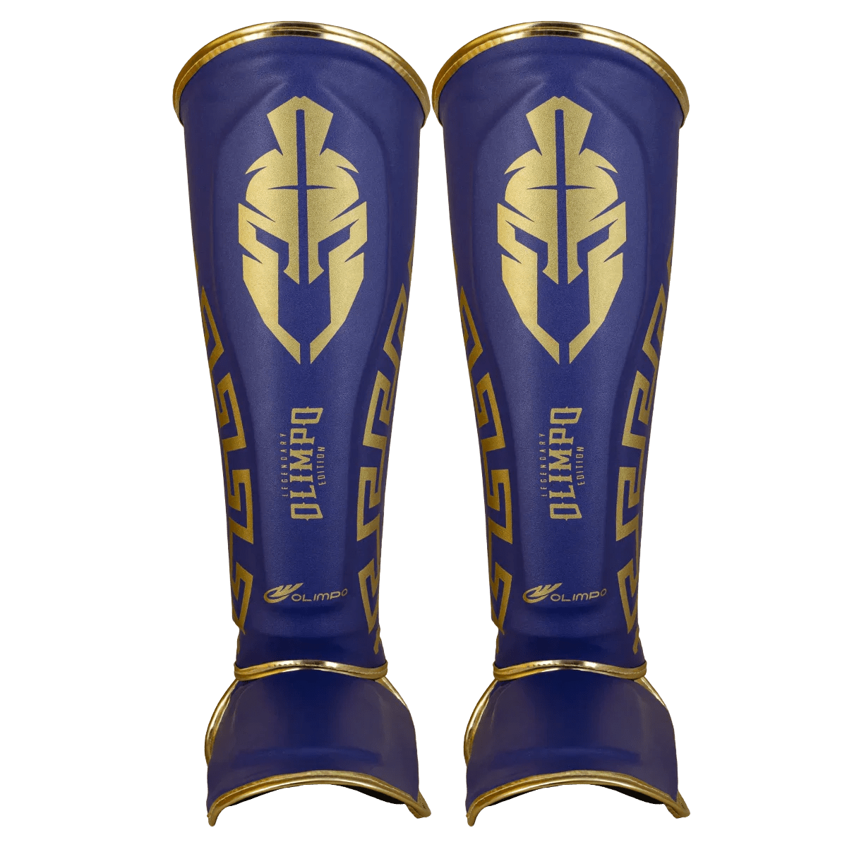 Caneleira de Muay Thai Legendary Azul e Dourado